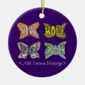 Butterfly Flügel Word Art Pendant Ornamente (Vorne)