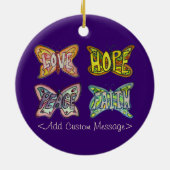 Butterfly Flügel Word Art Pendant Ornamente (Hinten)