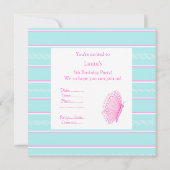 BÜTTERFLY FLUTTER BIRTHDAY PARTY EINLADUNG (Rückseite)