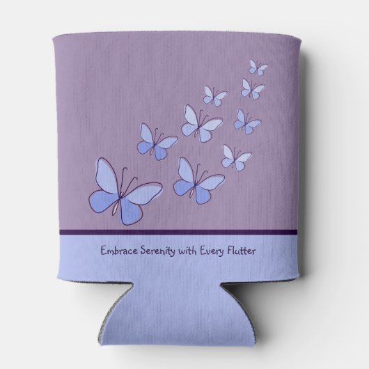Butterfly Flutter in Blau - Embrace Serenity ... Dosenkühler (Rückseite)