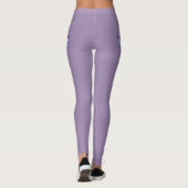 Butterfly Flutter in blau - Solid Violet Leggings (Rückseite)