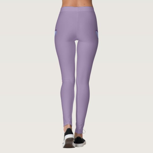 Butterfly Flutter in blau - Solid Violet Leggings (Rückseite)