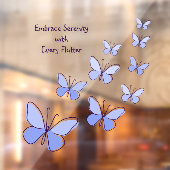 Butterfly Flutter in blau - Stille, Bath Fensteraufkleber (Blatt 2)