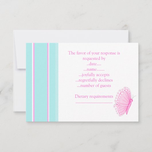 BUTTERFLY FLUTTER-UAWG RSVP KARTE (Vorderseite)