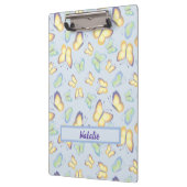 Butterfly Flutters Blue Personalisiert Klemmbrett (Links)