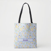 Butterfly Flutters Blue Personalisiert Tasche (Vorderseite)