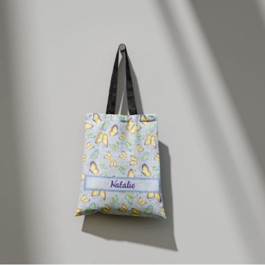 Butterfly Flutters Blue Personalisiert Tasche