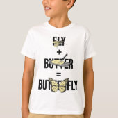 Butterfly Fly plus Butter Funny Puff T-Shirt (Vorderseite)