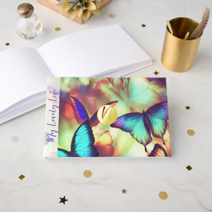 Butterfly Foil Monogram Scrapbook Album Gästebuch
