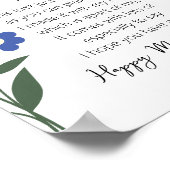 Butterfly Footprint Art: Ein Muttertagsgebet Poster (Ecke)