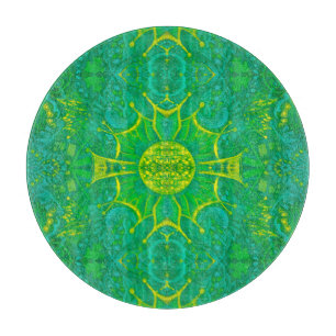 Butterfly Forest Bohemisch Arabesque Muster Green Schneidebrett