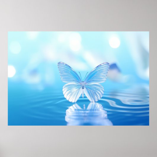 Butterfly Forest Nature Serene Tranquil Poster (Vorne)