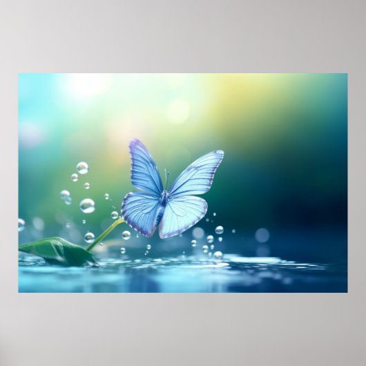 Butterfly Forest Nature Serene Tranquil Poster (Vorne)