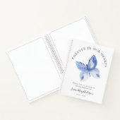 Butterfly Forever in Our Hearts Funeral Guest Book Notizblock (Innenseite)