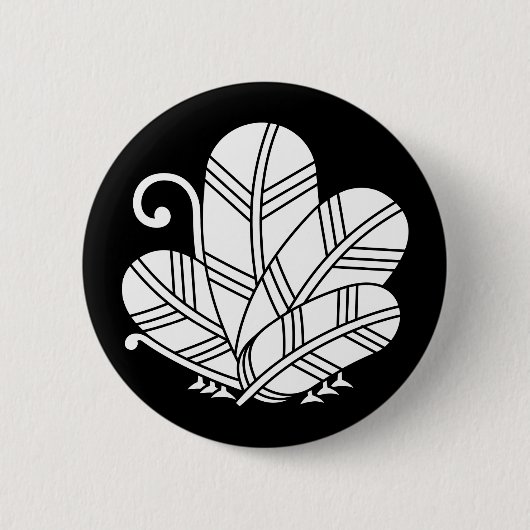 Butterfly-förmige Falkenfedern Button (Vorderseite)