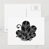 Butterfly-förmige Falkenfedern Postkarte (Vorne/Hinten)