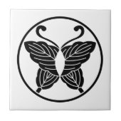 Butterfly-förmige gefaltete Eichenfässer-Blätter i Fliese (Vorderseite)