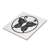 Butterfly-förmige gefaltete Eichenfässer-Blätter i Fliese (Seite)