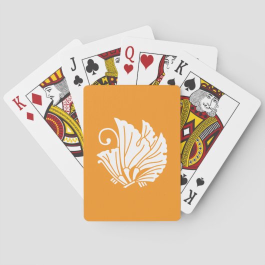 Butterfly-förmige Ginkgo-Blätter Spielkarten (Rückseite)