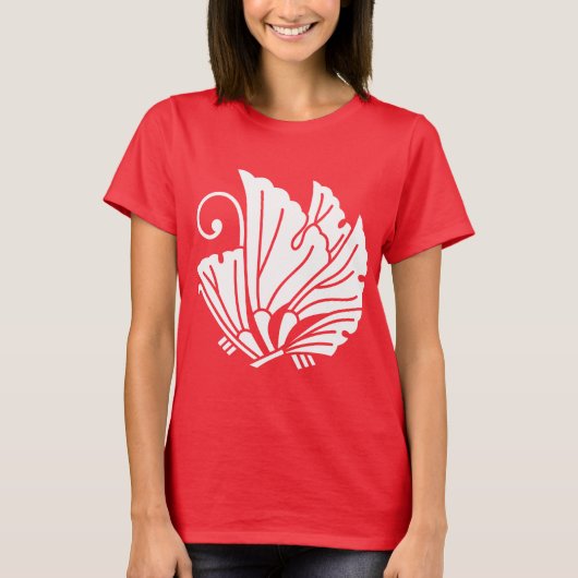 Butterfly-förmige Ginkgo-Blätter T-Shirt (Vorderseite)