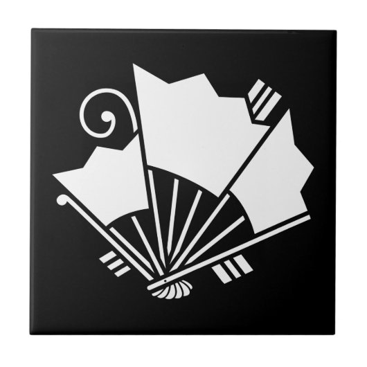 Butterfly-förmige Lüfter (Ageha) Keramik Tile Fliese (Vorderseite)