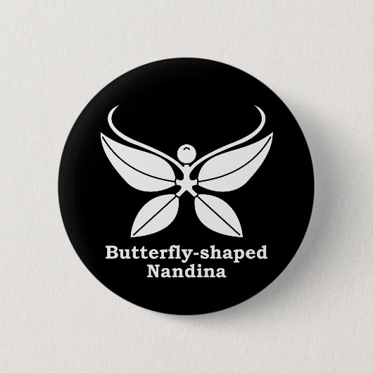 Butterfly-förmige Nandina Button (Vorderseite)