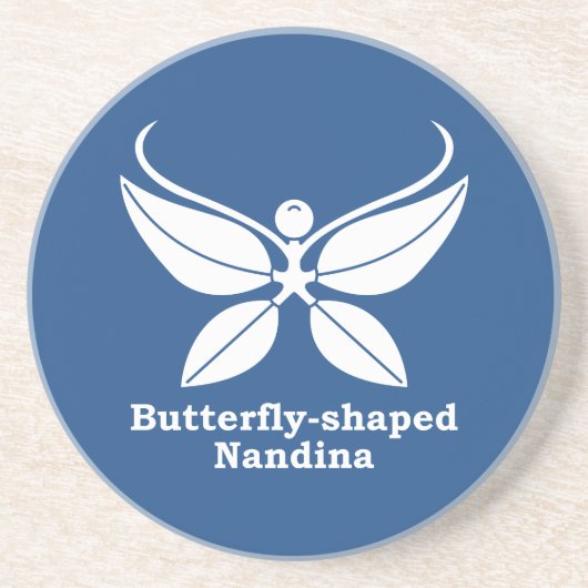 Butterfly-förmige Nandina Getränkeuntersetzer (Vorne)