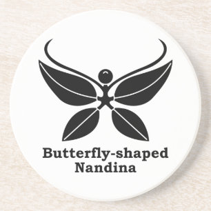 Butterfly-förmige Nandina Untersetzer