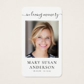 Butterfly Foto Beerdigung Gedenkkarte (Vorderseite)