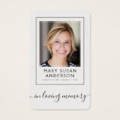 Butterfly Foto Beerdigung Gedenkkarte (Vorderseite)