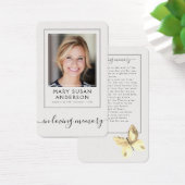 Butterfly Foto Beerdigung Gedenkkarte (Schreibtisch)