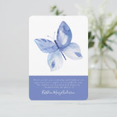Butterfly Foto Beileid Beerdigung Dankeskarte (Stehend Vorderseite)