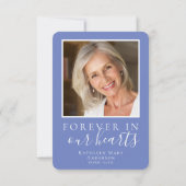 Butterfly Foto Beileid Beerdigung Dankeskarte (Rückseite)