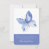 Butterfly Foto Beileid Beerdigung Dankeskarte (Vorderseite)