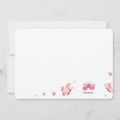 Butterfly Foto Frame Geburtstagsparty Einladung (Rückseite)