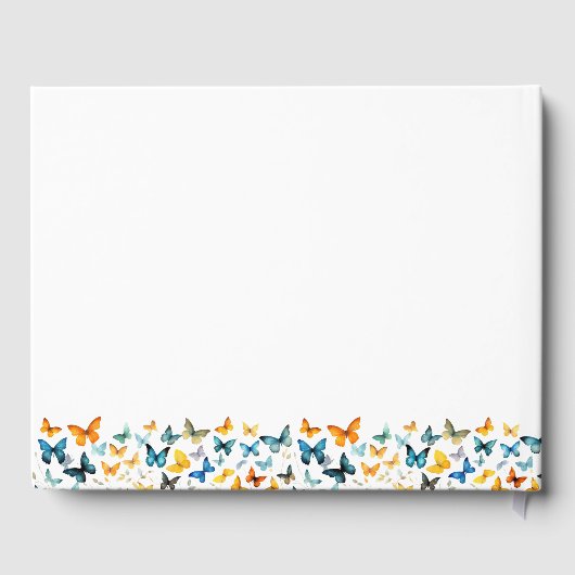 Butterfly Foto Funerary Guest Book - Einfach Gästebuch (Rückseite)