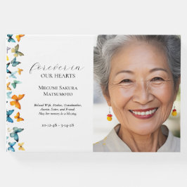 Butterfly Foto Funerary Guest Book Gästebuch