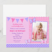 Butterfly Foto Geburtstagseinladungen Einladung (Vorne/Hinten)