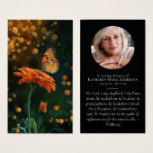 Butterfly-Foto-Gedenkkarte (Vorne & Hinten)