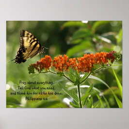 Butterfly Foto Philippians Bibelverse-Poster Poster