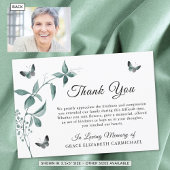 Butterfly-Foto zur Beerdigung Dankeskarte