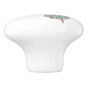 Butterfly-Frack skizziert Kunstgriff Keramikknauf (Seitenansicht)