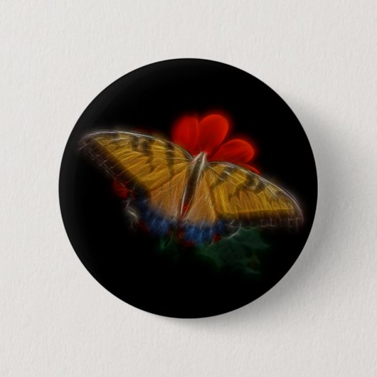 Butterfly Fraktal Tiger Frack Button (Vorderseite)