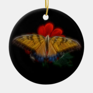 Butterfly Fraktal Tiger Frack Keramik Ornament