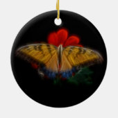 Butterfly Fraktal Tiger Frack Keramik Ornament (Hinten)
