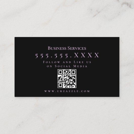 Butterfly-Frau Makeup-Facepainting QR-Code Visitenkarte (Rückseite)