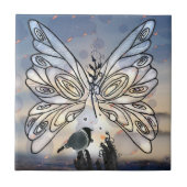 Butterfly Freedom & Bird Fliese (Vorderseite)