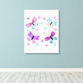 Butterfly Friends Leinwanddruck (Insitu (Holzboden))