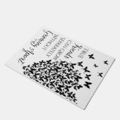 Butterfly Friendship Heart Fußmatte (Schrägansicht)