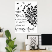 Butterfly Friendship Heart Poster (Heimbüro)